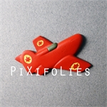 Pixi MAGNETS Avion Requin rouge