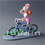 Pixi FRANQUIN : Gaston série N°2 Mademoiselle Jeanne cycliste / Galerie Collin Pixi FRANQUIN : Gaston série N°2 Mademoiselle Jeanne cycliste / Galerie Collin