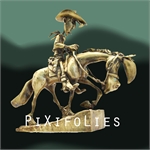 Pixi MORRIS : Atelier Bronze Lucky Luke et Jolly Jumper gravissant la colline / Bronze Pixi MORRIS : Atelier Bronze Lucky Luke et Jolly Jumper gravissant la colline / Bronze