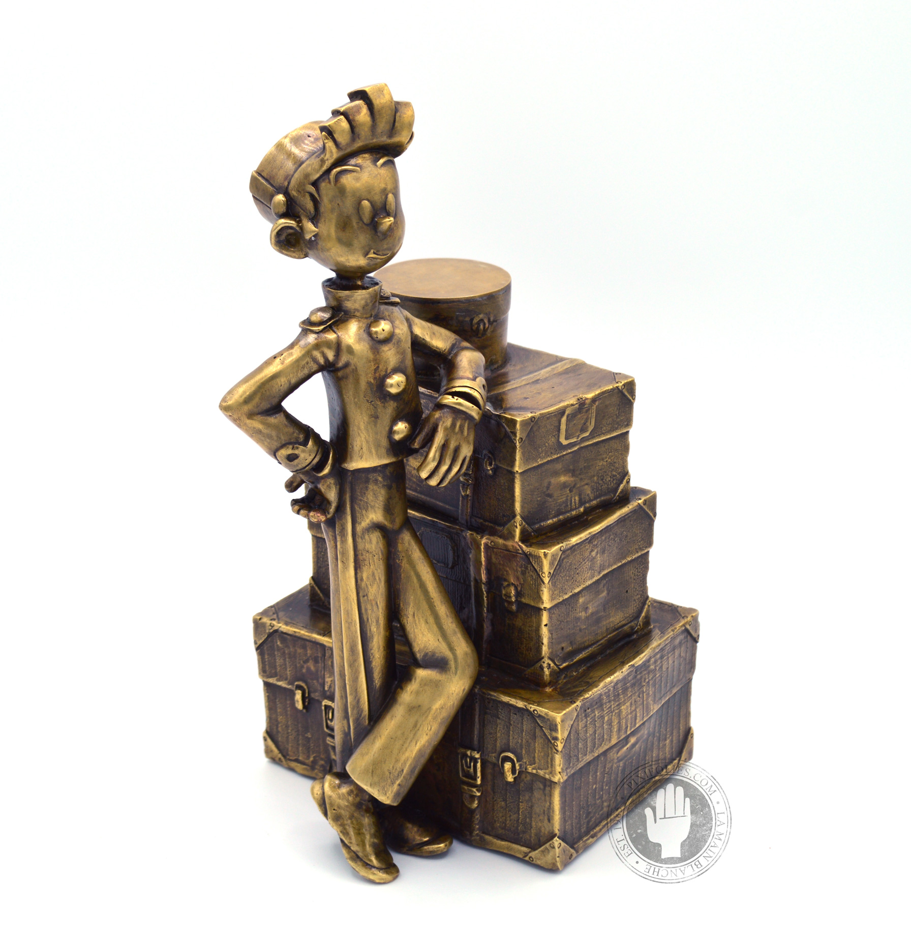 Pixi FRANQUIN : Atelier Bronze Spirou et la pile de bagages /  Bronze