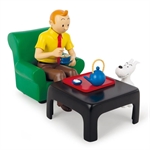 Moulinsart HERGÉ : Moulinsart Résine / Les Icônes Tintin prenant le thé